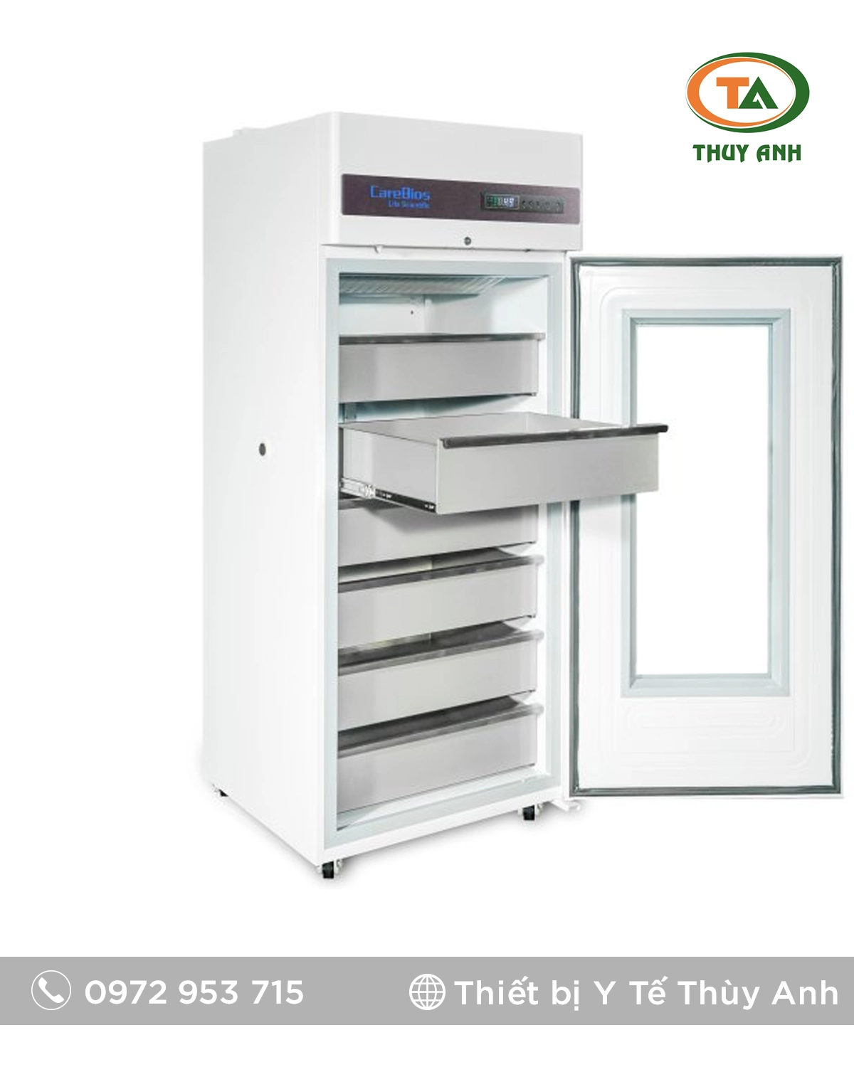 CAREBIOS KXC-600G,KXC-1100G Tủ lạnh trữ máu Tủ lạnh trữ máu KXC-1100G CAREBIOS (1073 lít, 2°C~6°C)