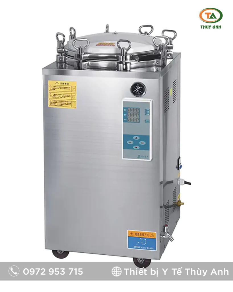 Nồi hấp tiệt trùng hơi nước áp suất dạng đứng LS-120LD – Tự động, an toàn, hiệu quả