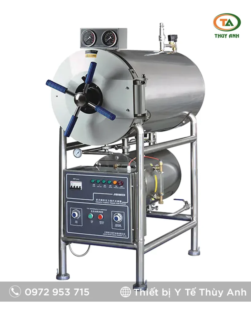 Nồi hấp tiệt trùng hơi nước áp suất WS-150YDC – Thiết kế hình trụ nằm ngang bằng thép không gỉ
