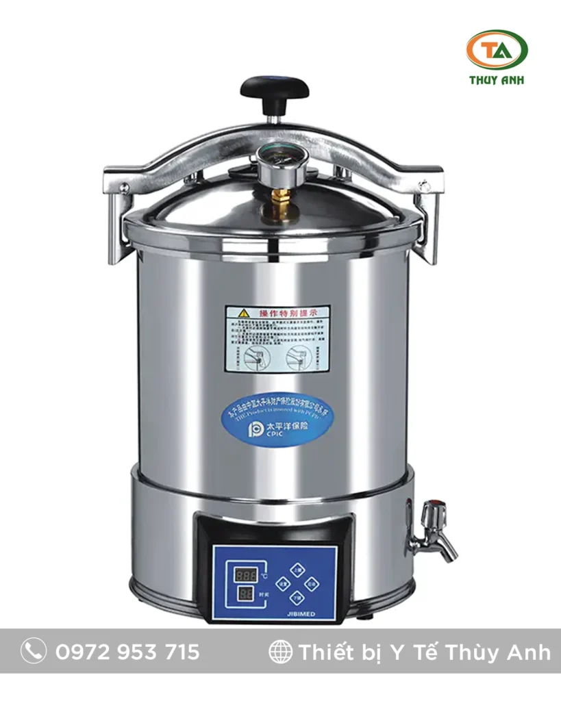 Nồi hấp tiệt trùng hơi nước JIBIMED YX-18HDD – Giải pháp tiệt trùng hiệu quả, an toàn