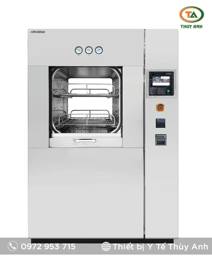 Nồi hấp tiệt trùng LAC-7707DSP LABTECH – Vận hành tự động, hai cửa an toàn, dung tích lớn 709L