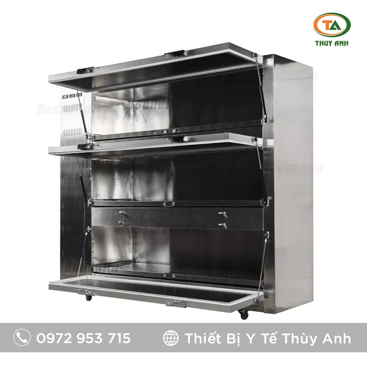 Tủ bảo quản tử thi 3 buồng mở bên – ROUNDFIN RD-3S